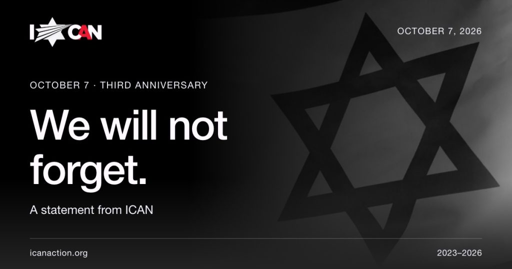 We will not forget. ICAN statement on the third anniversary of October 7, 2026.
